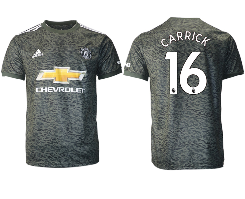 Men 2020-2021 club Manchester United away aaa version #16 black Soccer Jerseys->manchester united jersey->Soccer Club Jersey